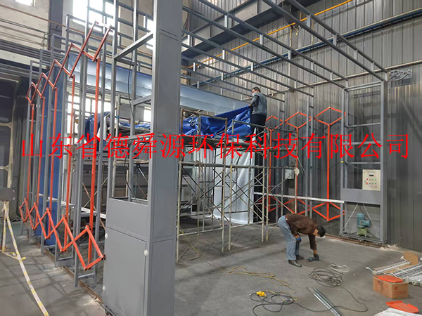 伸缩喷漆房现场制作25.11.10